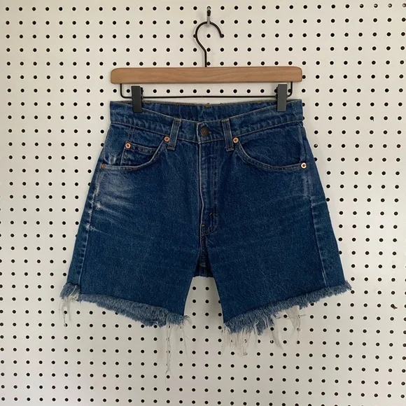 Vintage 505 Orange Tab Levi’s Made in USA Denim Shorts - Picture 3 of 7